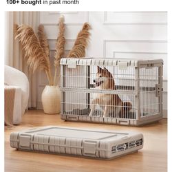 Collapsible Dog Crate for Large Dogs 