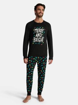 Men's Christmas Pajamas Set, Size Medium