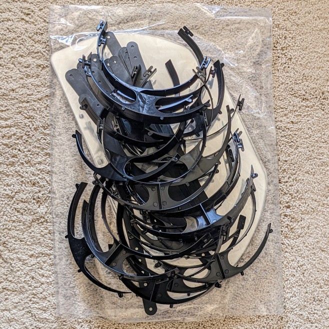 NEW surplus reusable all plastic face shield mask shields masks personal protective equipment PPE