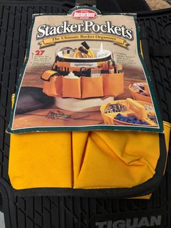 Bucket boss stacker pockets bucket organizer