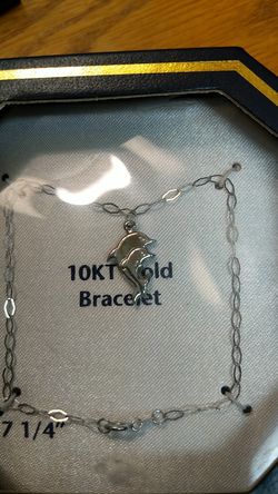 10K SOLID GOLD DOLPHIN BRACELET
