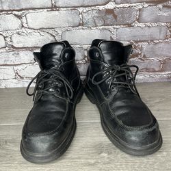 Red Wing Moc Toe Ankle Work Boots Black Leather Lace Up Men Sz 43EU/10M US 8664