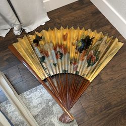 Exquisite Large Chinese Folding Fan souvenir 