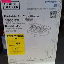 Black + Decker portable air conditioner. 8000 btu.