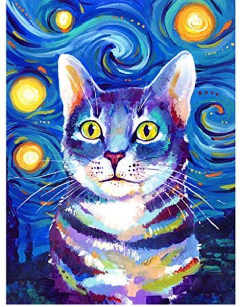 Cat In The Starry Sky 5D Diamond Painting 
