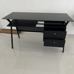 Escritorio De Cristal Con Gavetas De Excelente Calidad