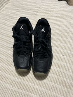 Air Jordan Low-Top Black Leather Sneakers