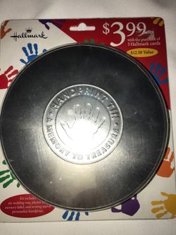 Handprint Tin Make Your Childs Handprint in Plaster