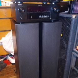 Top Line Denon 7.2 Sorround Sound Receiver , And Matching Denon Blue Ray, And Klipch Sp-1 Speakers  300 Bucks  Cash