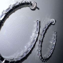 Crystal Hoop Earrings 