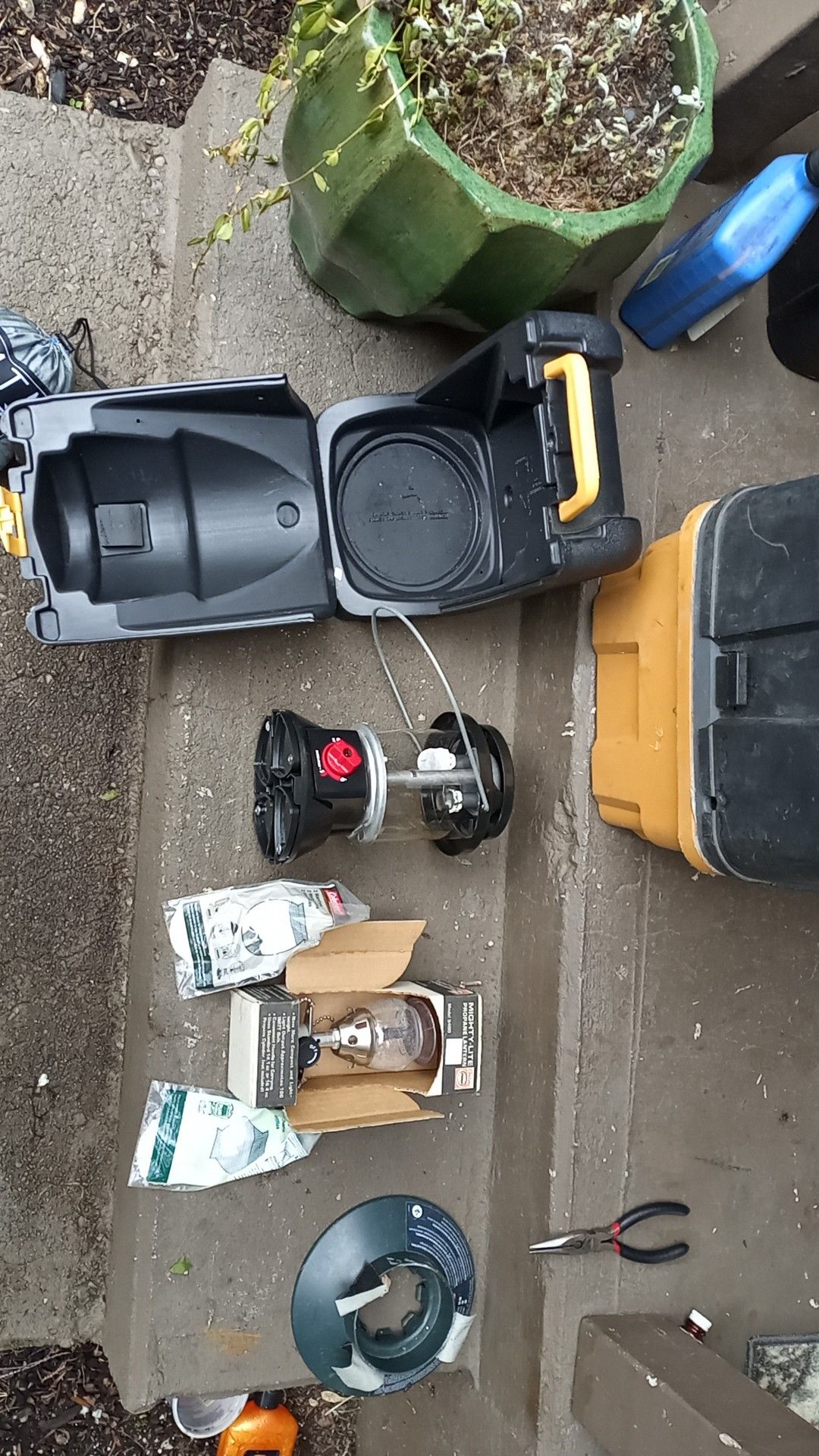 Two propane lanterns