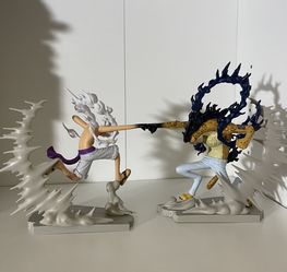 Onepiece Luffy And Rob Lucci Figure Set (Senzou Zekkei)