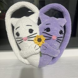 Crocheted Cats/heart