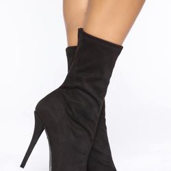 Fashion Nova Black Bootie Boots