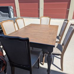 Kitchen Table And Eight Chairs
