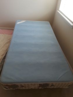Twin size boxspring and bed frame