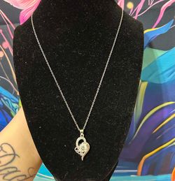 Moissanite necklace heart