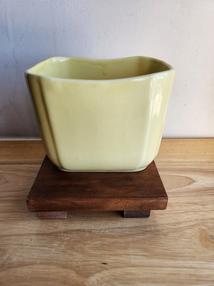 Mid Century Planter Vintage Pottery Stoneware Flower Pot Kitsch