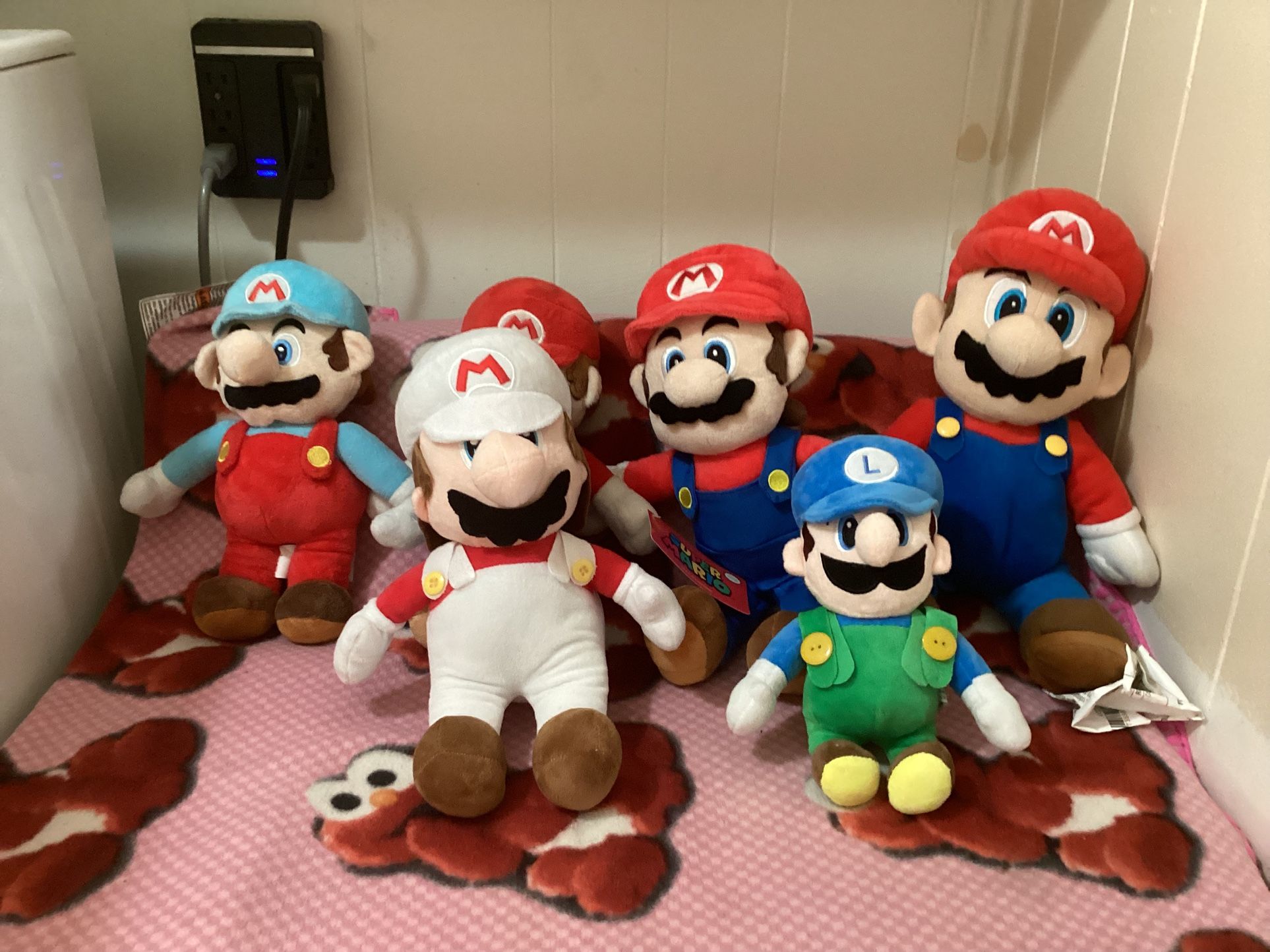 Mario Bros Characters Plushie Lot Of 11