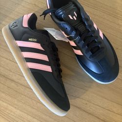 Adidas Samba Messi - Black and Pink - Mens Sz 10 - JP7845