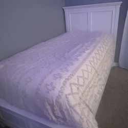 White Twin Bed With Mattresses (matching X2)