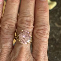 14k gold morganite ring
