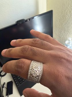 Lab diamond silver ring