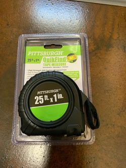 PITTSBURGH 25 ft. x 1 in. QuikFind Tape Measure with ABS Casing