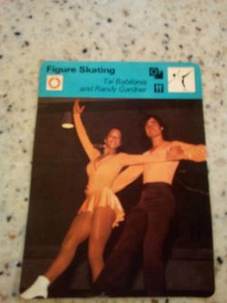 Vintage 1978 sportscaster figure skating/ Tai babilonia and Randy Gardner/ olympic collector card # 37-12