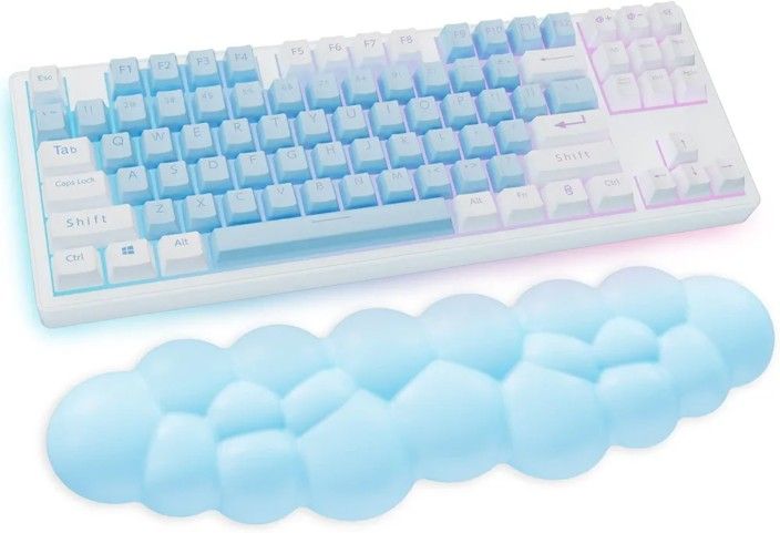 .🌟 Blue Cloud Wrist Rest Keyboard Pad | Ergonomic Memory Foam Arm Support | Cute Desk Gaming & Office Accessory