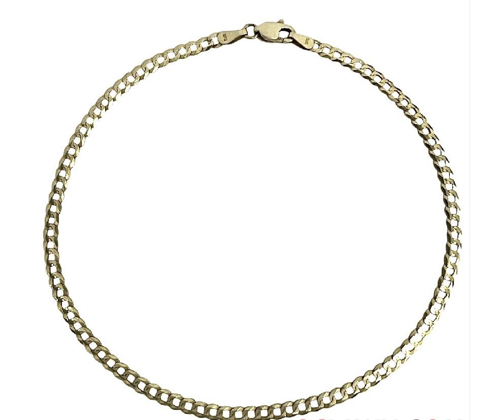 14K Gold Anklet-9.75” Long