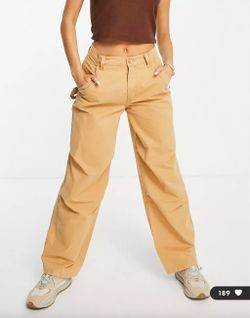 NEW - ASOS Brown / Tan Khaki Cargo Pants - US 4 / Women's size S