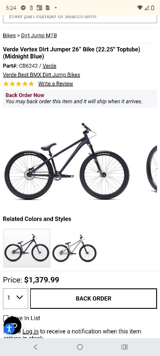 Verde Vertex DJ 26" Dirt Jumper Bike