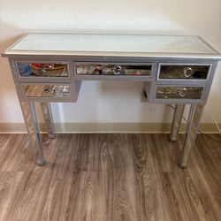 Deshotel Mirror vanity Wayfair desk with compartments