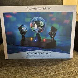 West & Arrow Rotating Disco Ball Party Projector USB Powered