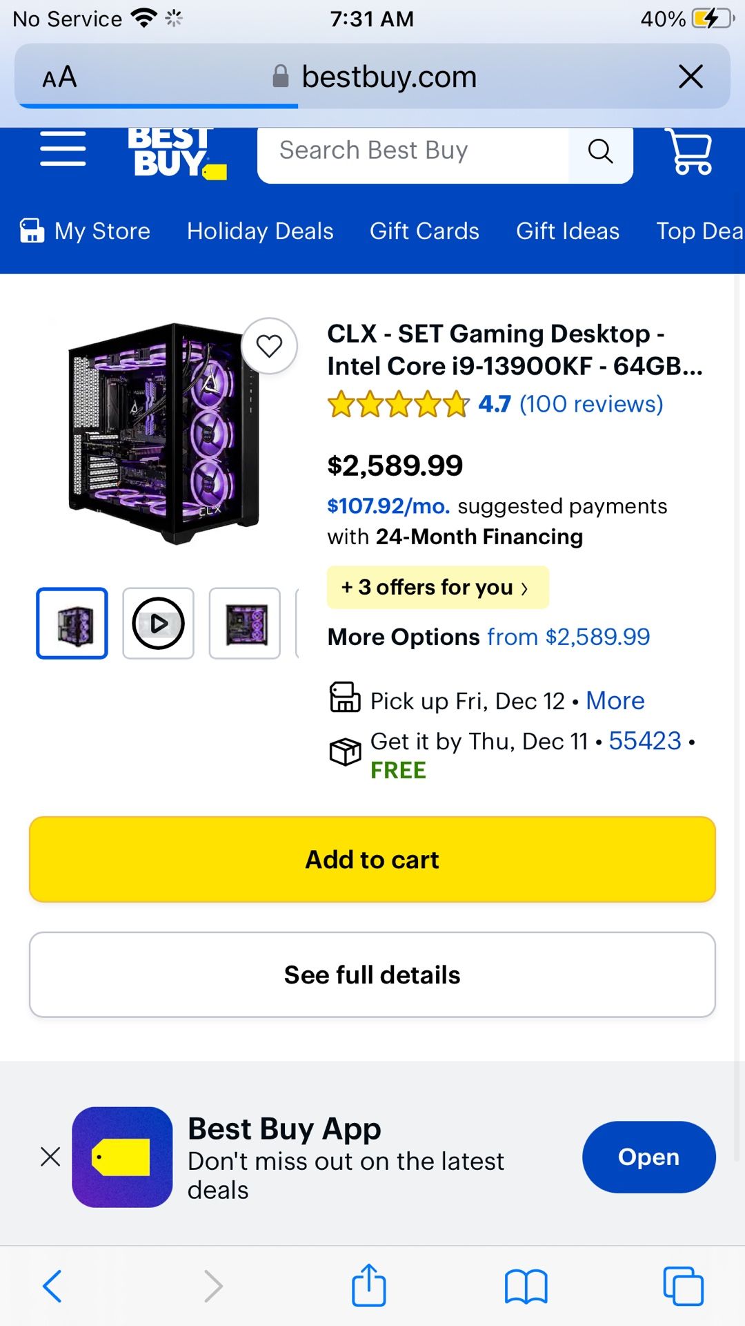 CLX Core i9 P.C. w/ Asus monitor