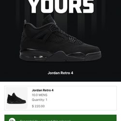 black cat 4 jordan's