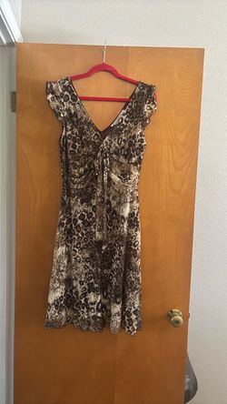 Animal Print V-Neck Dress