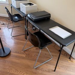 2 Folding Tables and 2 Chairs