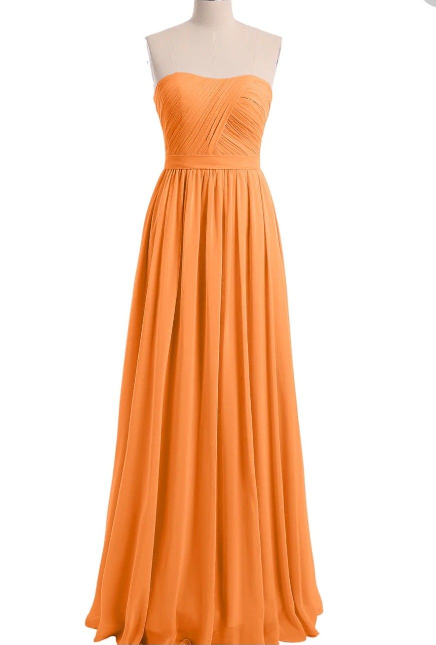Light Orange Formal Bridemaid Dress