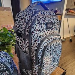 Kids Backpack.  Leopard Pink Print