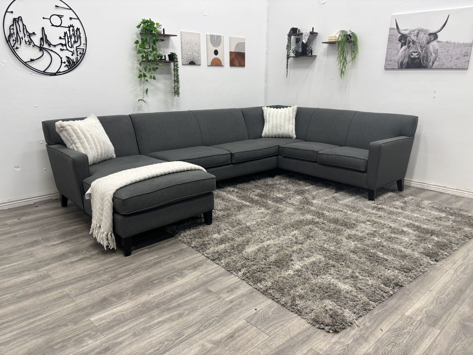 Gray Sectional Couch - Free Delivery 