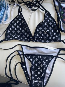 Louis Vuitton print , Dior print string bikinis