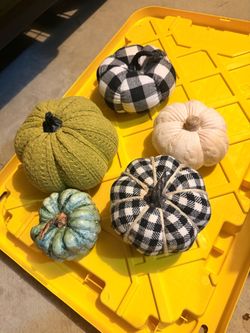 Set of 14 Decorative Fall Pumpkins