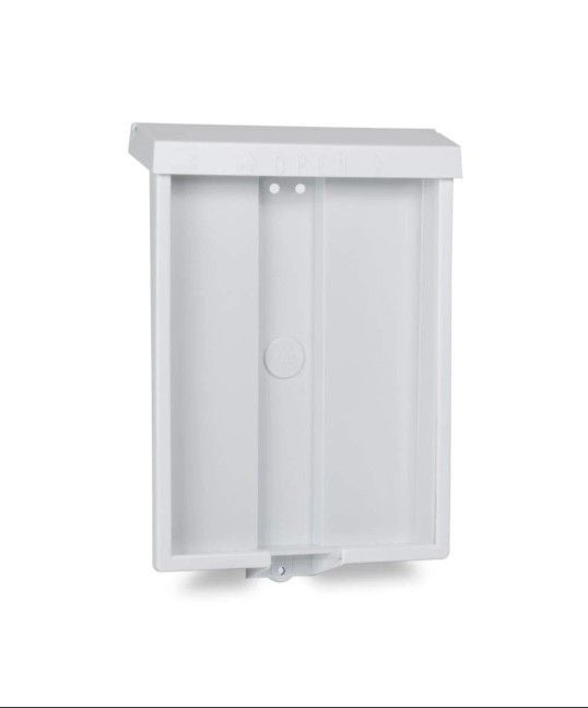 SourceOne 8.5” x 11” Outdoor Realtor Style Brochure Holder New with Lid – White