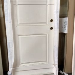 32" wide by 80" high fiberglass door with 4 3/4 jamb double bore