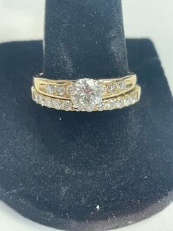 14k Gold and Diamond Ring Set
