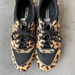 New Balance Women's ponyhair Leopard Print Sneakers