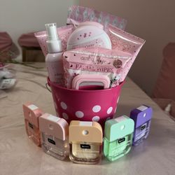 B Pure Hand Sanitizer And Pink Stuff 