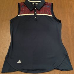 NWOT Gorgeous Adidas Chic Women’s S sleeves golf polo USA red white blue lace!